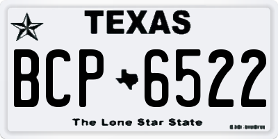 TX license plate BCP6522