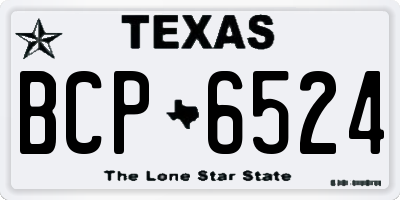 TX license plate BCP6524