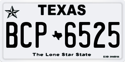 TX license plate BCP6525