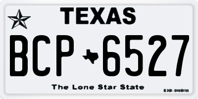 TX license plate BCP6527