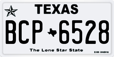 TX license plate BCP6528