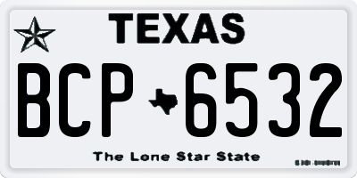 TX license plate BCP6532