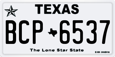 TX license plate BCP6537