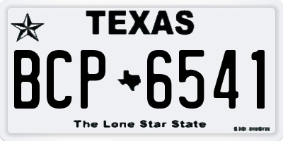TX license plate BCP6541