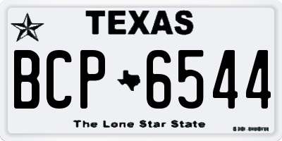 TX license plate BCP6544