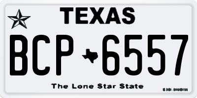 TX license plate BCP6557