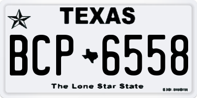 TX license plate BCP6558