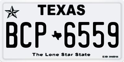 TX license plate BCP6559
