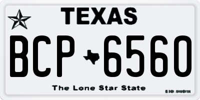 TX license plate BCP6560