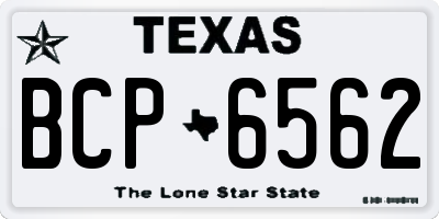 TX license plate BCP6562