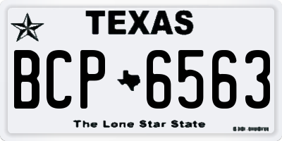 TX license plate BCP6563