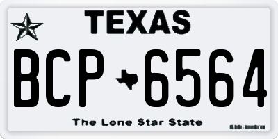 TX license plate BCP6564