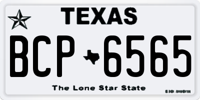 TX license plate BCP6565