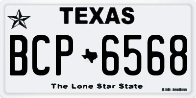 TX license plate BCP6568