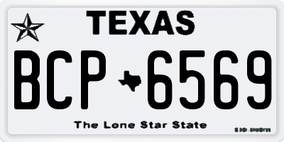TX license plate BCP6569