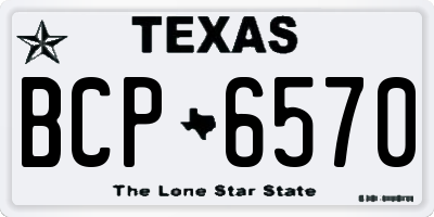 TX license plate BCP6570