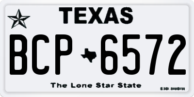 TX license plate BCP6572