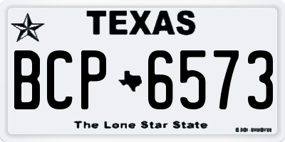 TX license plate BCP6573