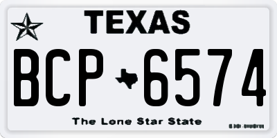 TX license plate BCP6574