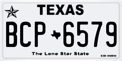 TX license plate BCP6579