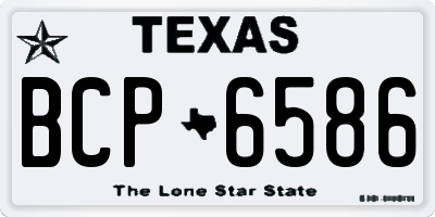 TX license plate BCP6586