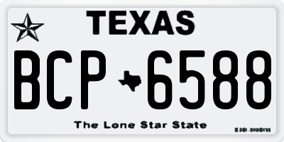 TX license plate BCP6588