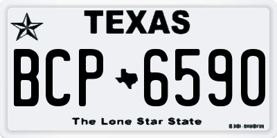 TX license plate BCP6590