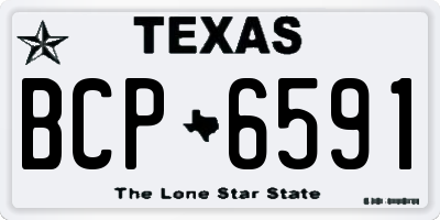 TX license plate BCP6591