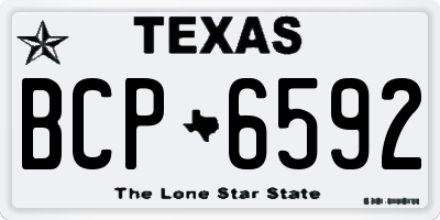 TX license plate BCP6592
