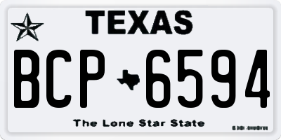TX license plate BCP6594