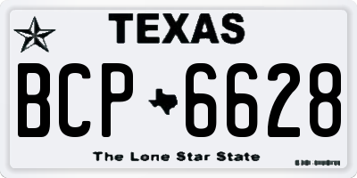 TX license plate BCP6628