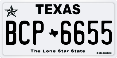 TX license plate BCP6655