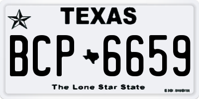 TX license plate BCP6659