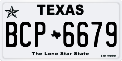 TX license plate BCP6679