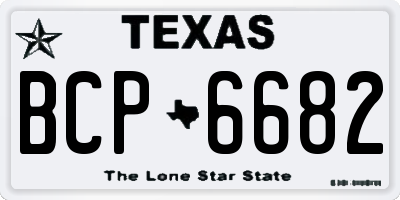 TX license plate BCP6682