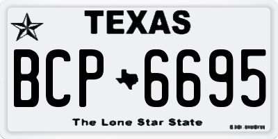 TX license plate BCP6695