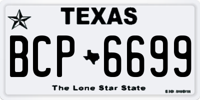 TX license plate BCP6699