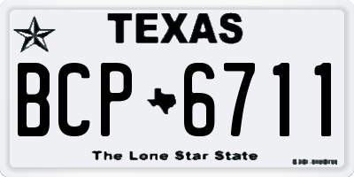 TX license plate BCP6711