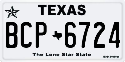 TX license plate BCP6724