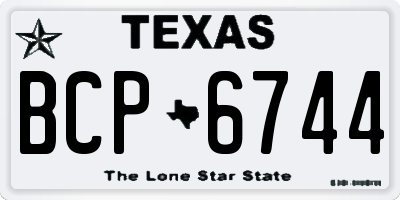 TX license plate BCP6744
