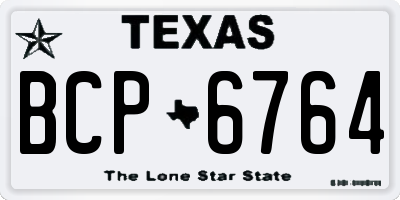 TX license plate BCP6764