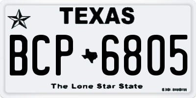 TX license plate BCP6805