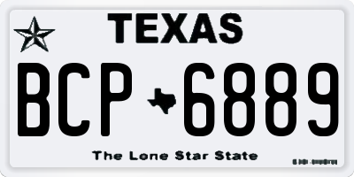 TX license plate BCP6889