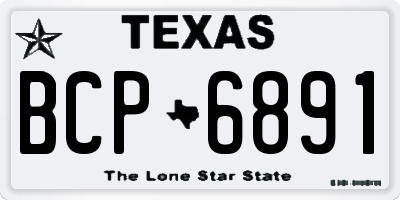 TX license plate BCP6891