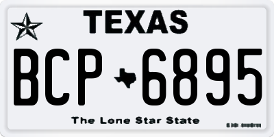 TX license plate BCP6895
