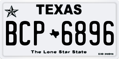 TX license plate BCP6896