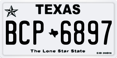 TX license plate BCP6897