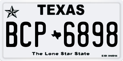 TX license plate BCP6898