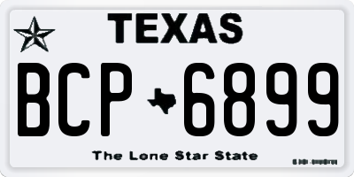 TX license plate BCP6899