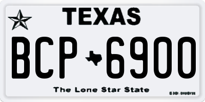 TX license plate BCP6900